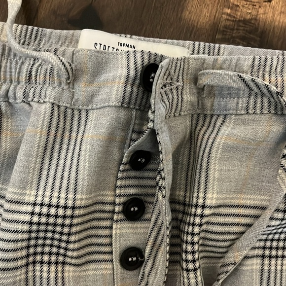 Topman plaid elastic, drawstring trousers - 32 x 32​ with pockets stretch skinny - Picture 3 of 6